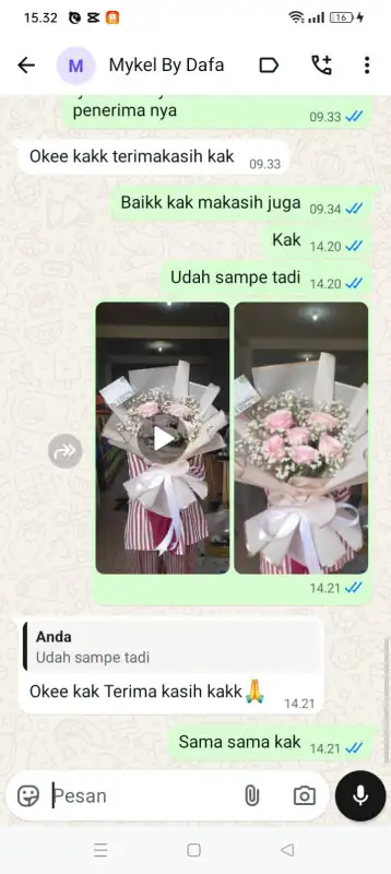 Testimonial Papan buket bunga NGAWI