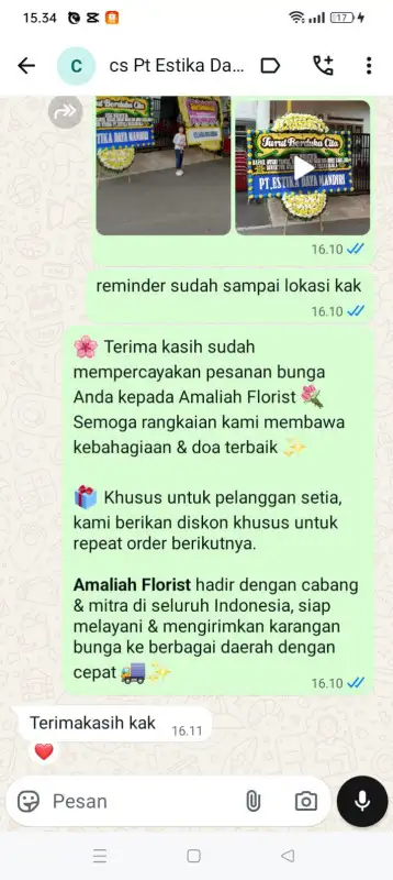 Testimonial Papan Bunga duka NGAWI